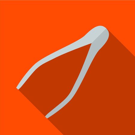Tweezers flat icon illustration isolated vector sign symbolのイラスト素材