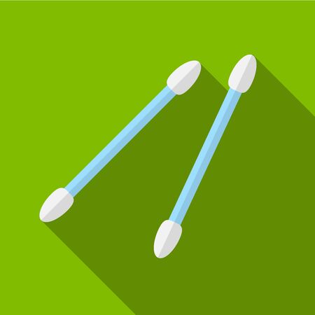 Cotton buds flat icon illustration isolated vector sign symbolのイラスト素材