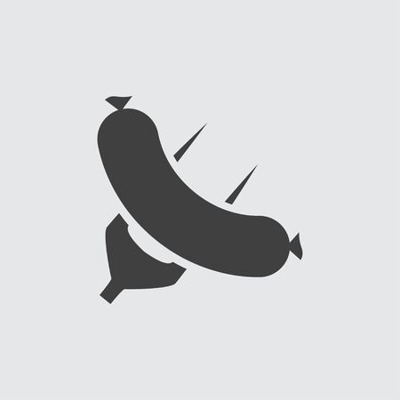 Sausage icon illustration isolated vector sign symbolのイラスト素材