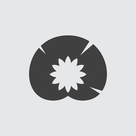 Water lily icon illustration isolated vector sign symbolのイラスト素材
