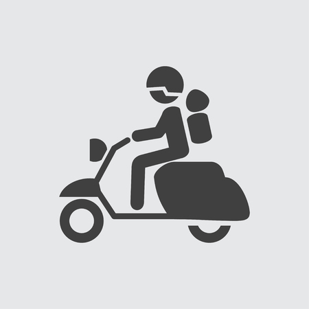 Motorcyclist icon illustration isolated vector sign symbolのイラスト素材