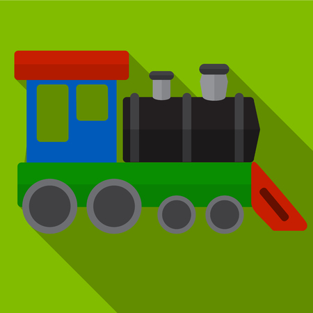 Train flat icon illustration isolated vector sign symbolのイラスト素材