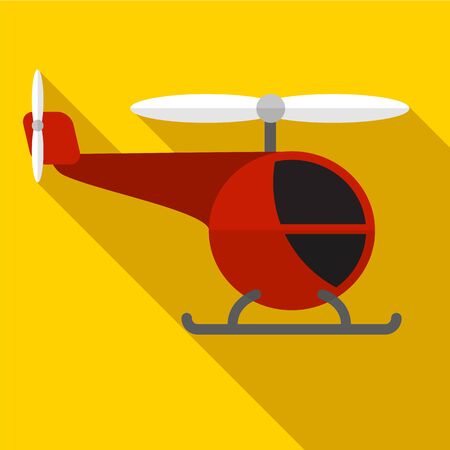 Helicopter flat icon illustration isolated vector sign symbolのイラスト素材