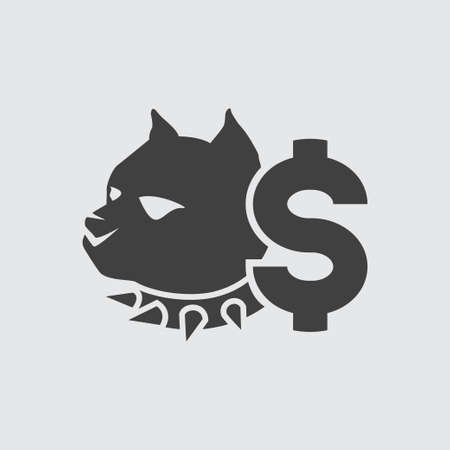 Dog fighting bet icon illustration isolated vector sign symbolのイラスト素材