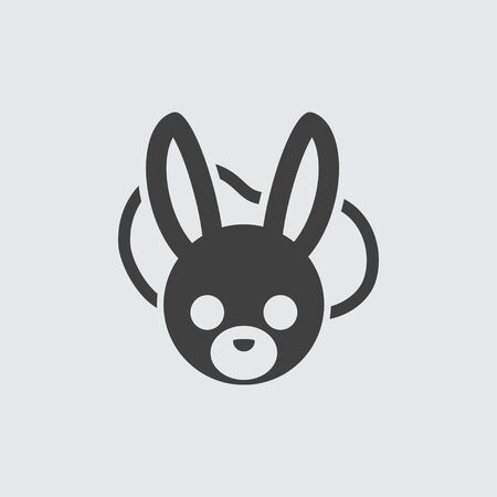 Rabbit icon illustration isolated vector sign symbolのイラスト素材
