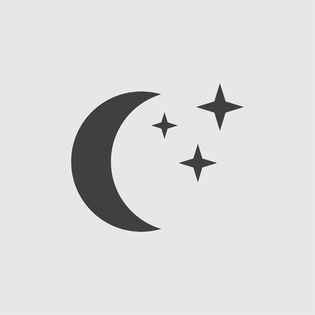 Moon and star icon illustration isolated vector sign symbolのイラスト素材