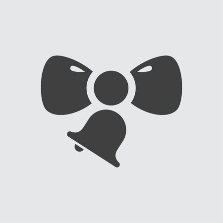 Bow and bell icon illustration isolated vector sign symbolのイラスト素材