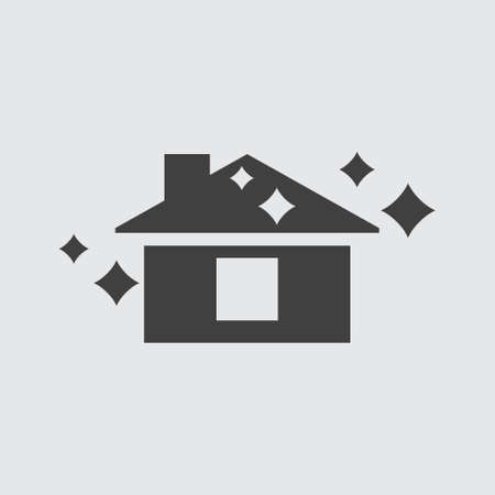 Clean house icon illustration isolated vector sign symbolのイラスト素材