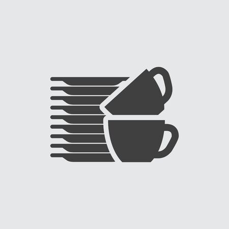 Dishes icon illustration isolated vector sign symbolのイラスト素材