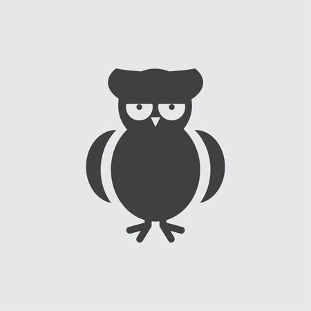 Owl icon illustration isolated vector sign symbolのイラスト素材