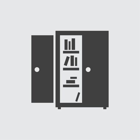 Bookcase icon illustration isolated vector sign symbolのイラスト素材