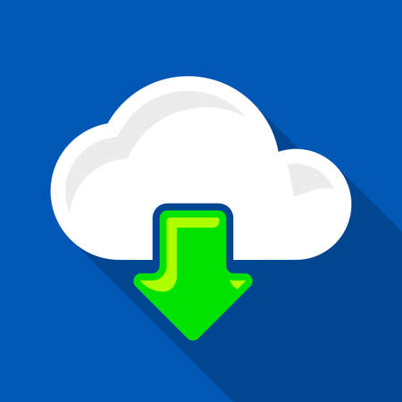 Cloud download icon illustration isolated vector sign symbolのイラスト素材