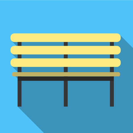 Bench flat icon illustration isolated vector sign symbolのイラスト素材