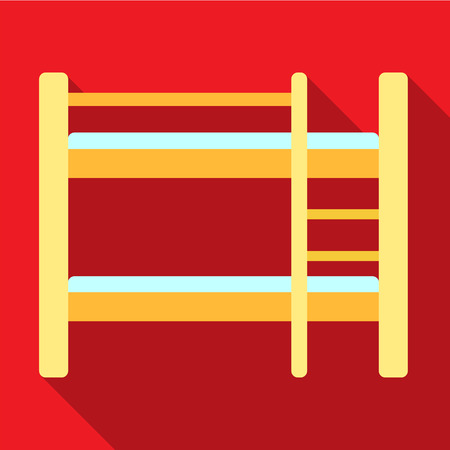 Bunk bed flat icon illustration isolated vector sign symbolのイラスト素材