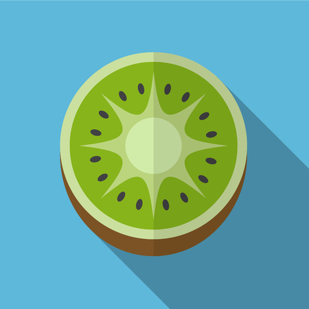 Kiwi flat icon illustration isolated vector sign symbolのイラスト素材
