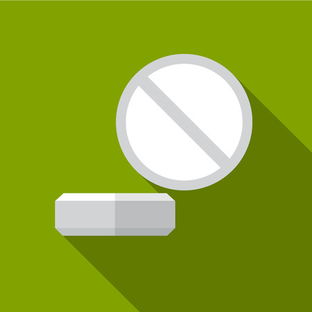 Pill flat icon illustration isolated vector sign symbolのイラスト素材