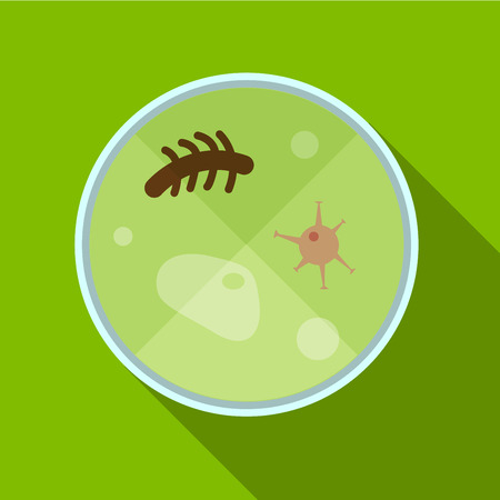 Microorganism flat icon illustration isolated vector sign symbolのイラスト素材