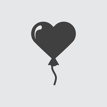 Heart baloon icon illustration isolated vector sign symbolのイラスト素材
