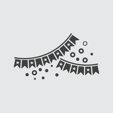 Bunting icon illustration isolated vector sign symbolのイラスト素材