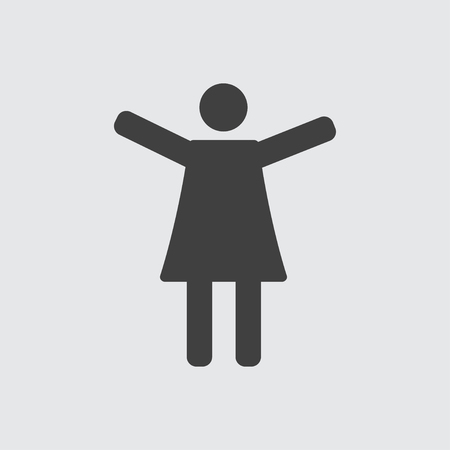 Woman icon illustration isolated vector sign symbolのイラスト素材