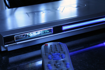 DVD player with remote controlの写真素材