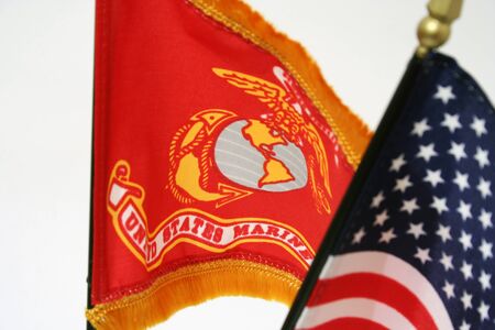 USA and marine corps flags