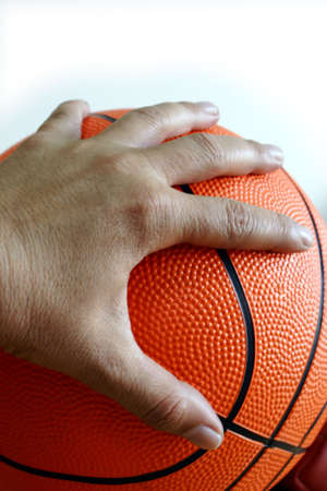 Hand and basketball の写真素材