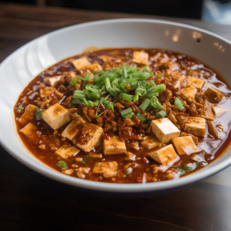 Korean food Tofu, Tofu with spicy sauceの素材