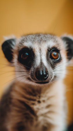 Portrait of cute ring-tailed lemur (lemur catta)の素材