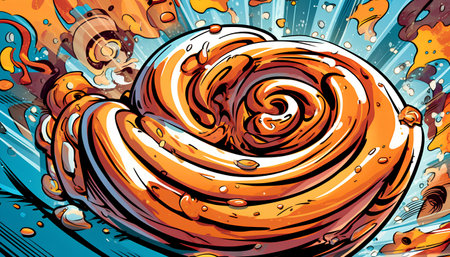 Abstract colorful background with swirls and splashes. Vector illustration.の素材