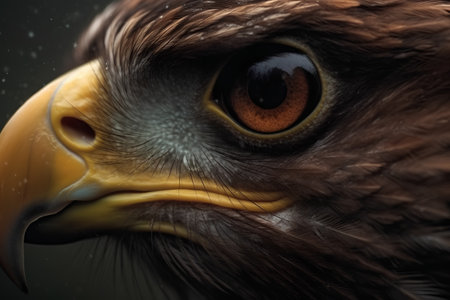 Close-up portrait of a Golden Eagle (Haliaeetus albicilla)の素材