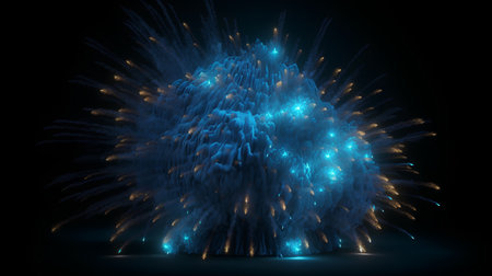 3d abstract fractal background. Design element for brochure, advertisements, presentation, web and other graphic designer works. Digital collage.の素材