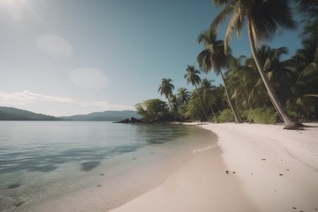 Tropical beach at Seychelles, Mahe islandの素材
