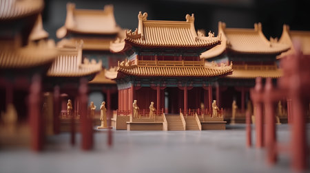 Chinese temple in Hong Kong, China. Shallow depth of field.の素材