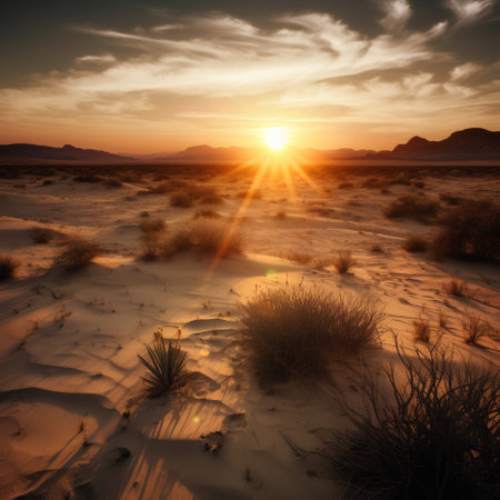 Sunset in the desert of Bektau-Ata, Kazakhstanの素材