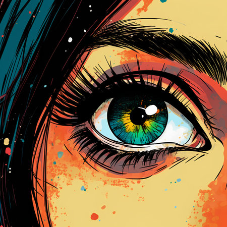 Vector illustration of beautiful woman's eye. Can be used as a print on t-shirts and bagsの素材
