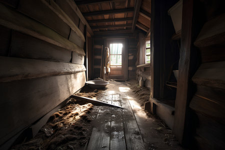Abandoned farmhouse in the countryside of Bavaria, Germanyの素材