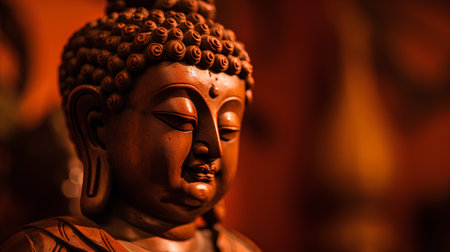 Buddha statue in the temple, Thailand. (Selective focus)の素材