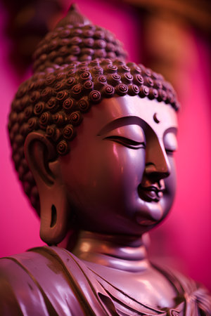 Buddha statue in the temple, Thailand. (Selective focus)の素材