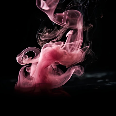 Abstract smoke moves on a black background. Background from the smoke of vapeの素材