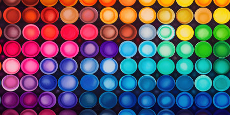 Colorful eyeshadow palette for make-up as background.の素材