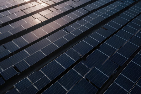 Solar panels, photovoltaic modules for renewable electric energy production.の素材