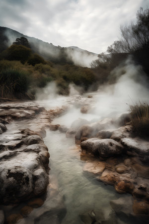 Hot Springs in Waiotapu National Park, New Zealandの素材