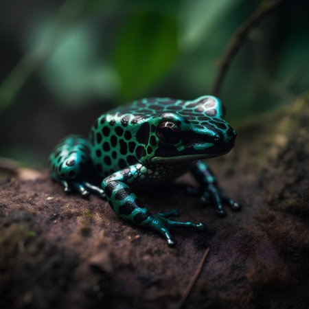 Green poison dart frog (Dendrobates tinctorius)の素材