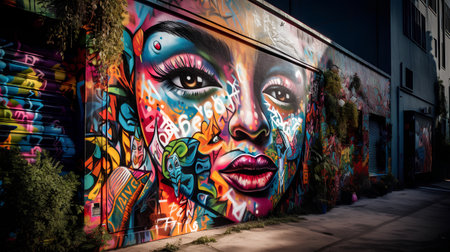 Street art in Berlin, Germany. Berlin is the capital and most populous city of Germany.の素材