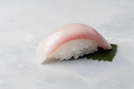 Sushi on a white background, close-up, selective focusの素材
