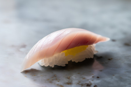 sushi on a baking sheet, close-up, selective focusの素材