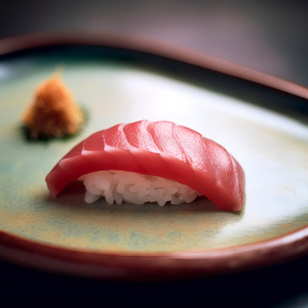 Japanese food. Sushi on a plate. Close-up.の素材