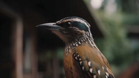 close-up shot of a colorful bird in the zoo, Thailandの素材