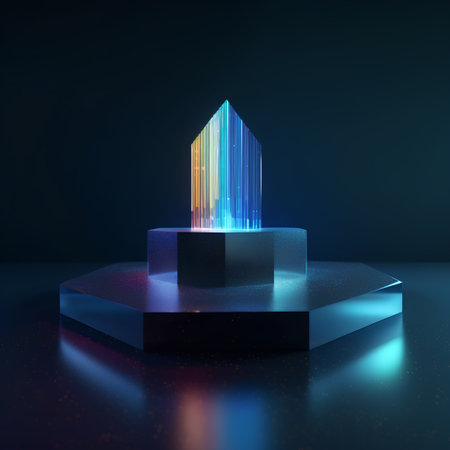 Futuristic abstract background with neon lights. 3d rendering.の素材